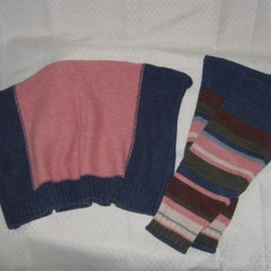 Infinity Scarf & Leg Warmers From Upcycled Sweater